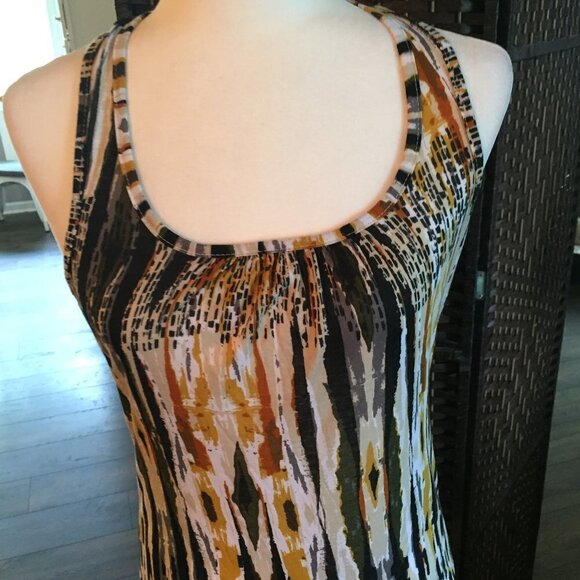 Fashion Magazine Tops - Black and Gold Lace Back Tank